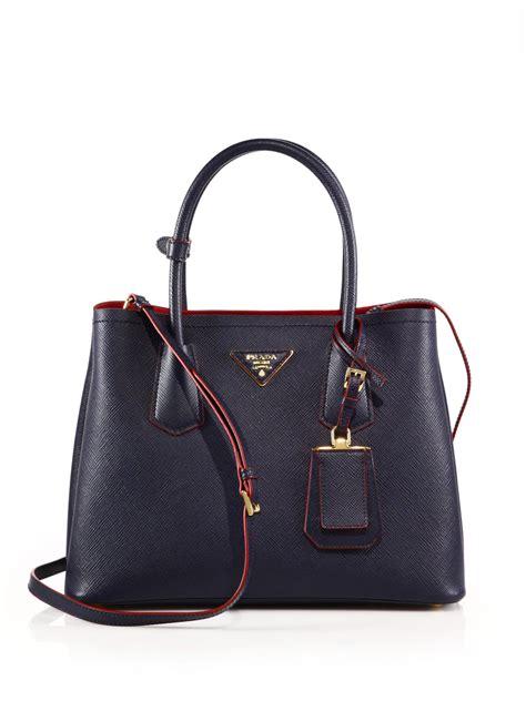 navy prada bag|Prada saffiano bag.